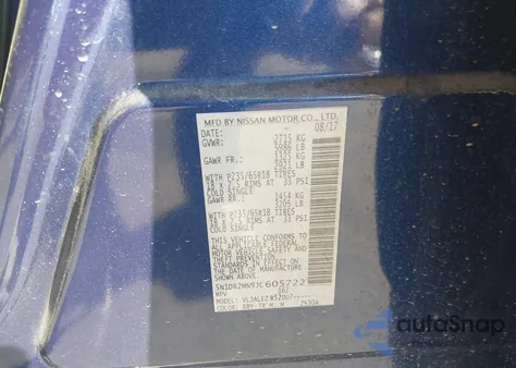 2018 Nissan Pathfinder Sv из США, поврежденный, VIN 5N1DR2MN9JC605722